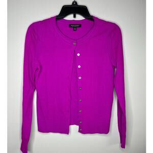 Banana Republic 100% Merino Wool Purple Workwear Button Front Cardigan XS